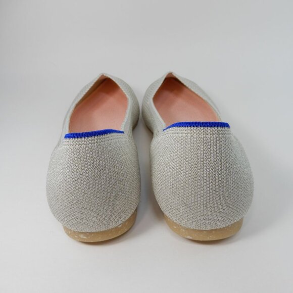 Rothy's The Pointed Toe Ballet Flat Slip On Sz 11.5 Diamond Metallic Shimmer NEW - Picture 7 of 15